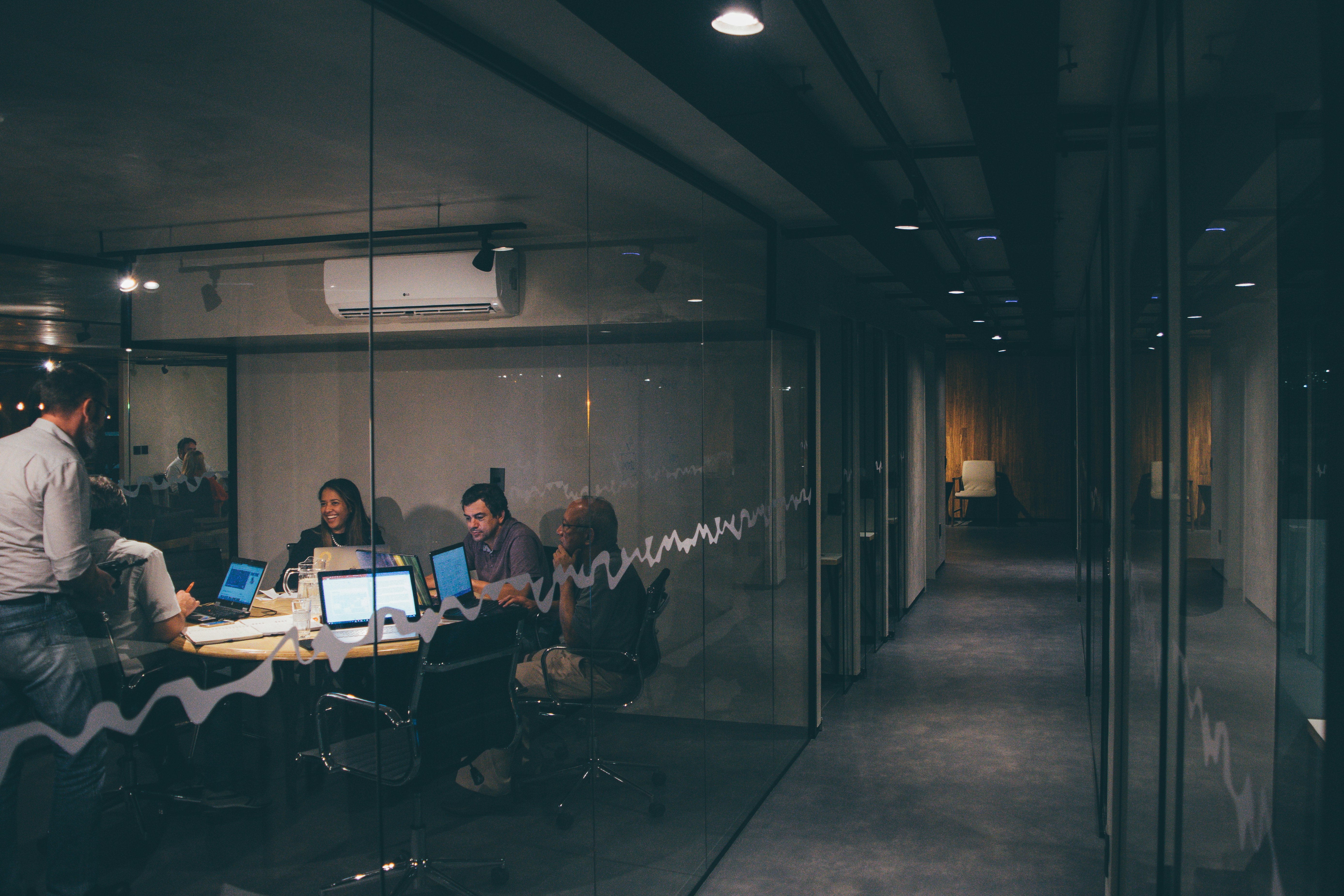 Boardroom with city view