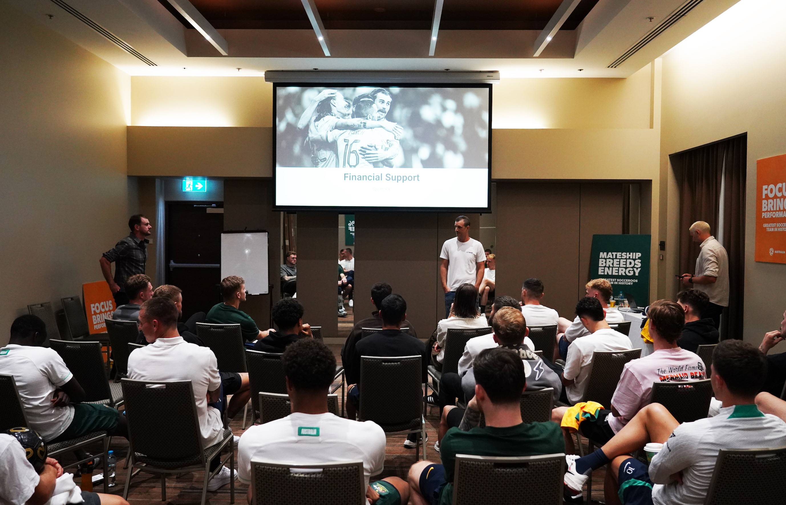 SportsFX presenting to professional athletes